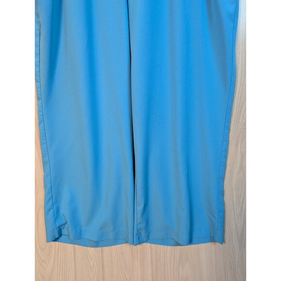 Torrid Sz 20 Blue Wide Leg Gauze Mid-Rise Pants Flowy Business Elastic - Picture 3 of 9